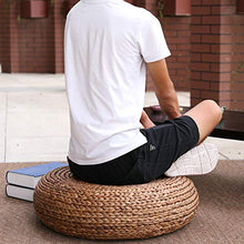 Tatami-Cuscino per sedile piatto in paglia lavorata a mano,Giardino Sala da pranzo Decorazioni, realizzato a mano,cuscino per yoga, cuscino da meditazione per la casa All'aperto Facile da trasportar
