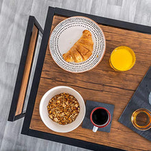 Harbour Housewares Set da Bar per la Colazione Industriale a 2 posti - Tavolo e sedie da Cucina in Legno compatta - Telaio in Metallo - Brown