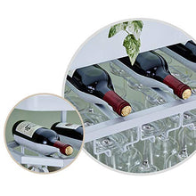 Porta Bicchiere di Vino Sottosopra Portabottiglie da Soffitto Metallo di Ferro Ripiano Decorativo per Bar Ristorante Cucina Creativa Famiglia,Ottone,100 * 35cm