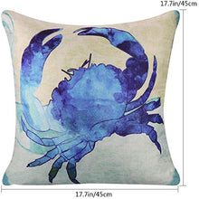 Kuinayouyi Fodera per Cuscino in Stile Mediterraneo da 6 Pezzi, Fodera per Cuscino Quadrato Decorativo a Tema Oceano 18X18 Pollici Tema Mare