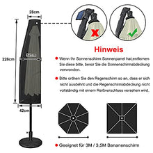 HENGMEI Copertura per Ombrellone Protettiva per Ombrelloni Impermeabile Anti-UV con Cerniera pour Ombrellone Ø 300 cm Fino a 350 cm, Antracite