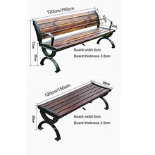 YZ-YUAN Panchina da Giardino Panchina da Giardino con terrazza a 3 posti, Gambe in Fusione di Alluminio, panchine a doghe in Legno massello anticorrosivo, Sedia da Veranda Resistente alle intemperie