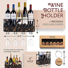 RINGLICHT F Rack Alfabeto del Vino, Calice Rack, Hanging in Ferro Battuto sulla Parete Vino Rack Invertito Bar Wall Hanging Governo del Vino, Long STEM Glass Holder Tappo del Vino Bagagli