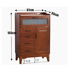 GFBVC Credenza Legno Accent Buffet Credenza Servizio Bagagli Armadio con Porte Ingresso Cucina Sala Console Living Room (Color : Wood, Size : 67x35x103cm)