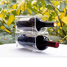 DAGONGREN Frigorifero Organizzatore Cucina Bottiglia Scaffale impilabile Vino Bottiglie Supporto Display mensola Frigo Organizzatore Rack