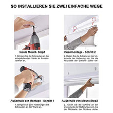 BMOT Tenda da Sole a Rullo per Esterno Balcone Tende Verticali, Resistente alle intemperie, Anti UV, Protezione Solare per finestre e Porte, 140 x 140 cm Antracite, per Gazebo e Pergolato