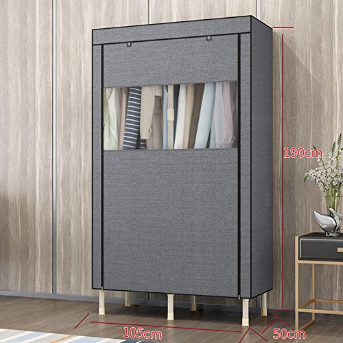 wardrobe Armadio di Stoffa, Doppio Armadio Semplice Assemblato per La Casa, Armadio Economico