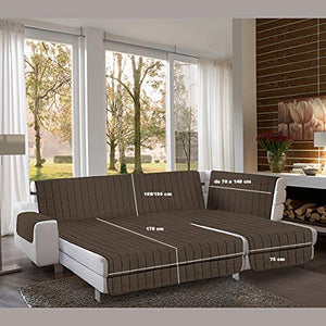 la biancheria di casa Simplicity Plus Angle Copri Salva Divano per divani ad Angolo (195 cm, Marrone)