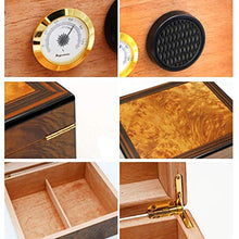 Humidor sigari armadietto da uomo scatola regalo scatola di sigaretta custodia in legno massello in legno massello scatola di umidità con igrometro e umidificatore temperatura costante e sigillo di um