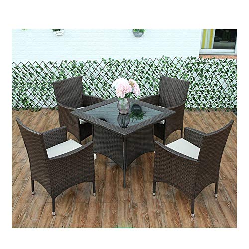 HLZY Tavolo in Vimini in Rattan mobili in Patio e Set s Patio Mobili da Giardino Tavolo e sedie Set Set di mobili da Giardino in Rattan Set di mobili da Giardino Angolo Tavolino da caffè Patio