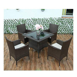 HLZY Tavolo in Vimini in Rattan mobili in Patio e Set s Patio Mobili da Giardino Tavolo e sedie Set Set di mobili da Giardino in Rattan Set di mobili da Giardino Angolo Tavolino da caffè Patio