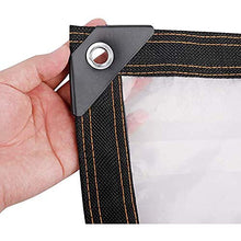 SHIJINHAO Telo Impermeabile Esterno,Tarpaulina Trasparente Plastica Impermeabile Ad Uso Resistente con Occhielli in Metallo for Campeggio Impianti A Terra Copertura Antipioggia, 40 Dimensioni