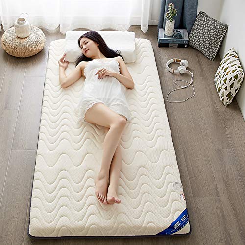 qwert Sleeping Tatami Floor Futon Materasso, Pieghevole Lattice Tatami Tappetino Spesso Tatami Mat Dormitory Floor Mat Sleeping Pad 120 x 190 cm
