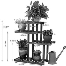 4 fila fiore rack in legno fiore scaffale da giardino pianta display vasi pentole scaffali / scaffale Garden Storage Shelf unità di scaffalatura interna o esterna per soggiorno balcone in bianco 67x25