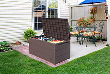 Duramax CedarGrain Durabox Scatola portaoggetti Esterni e mobili da Giardino, Struttura in Legno e plastica richiudibile, Marrone