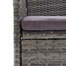 FAMIROSA Sedie da Pranzo per Giardino 4 pz in Polyrattan Grigio-0567