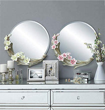 Bathroom mirror Specchio da Bagno in Stile Europeo, Specchio da toeletta, Specchio cosmetico Decorativo, Specchio Rotondo, Specchio a Parete, Specchio da Bagno