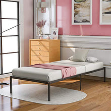 WGYDREAM Letto Struttura Letto in Metallo Nero Letto Singolo Base per Rete Solida Ampio Spazio di Archiviazione per Adulti Bambini Bambini, 200x90 Cm