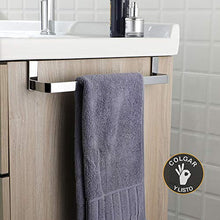 Kibath 321054 Porta Asciugamani Senza Trapani per Mobile da Bagno. Realizzato in Acciaio Inox. Finitura cromata Lunghezza: 29 cm. Non c'è Bisogno di Fare Buchi, Cromo Lucido, 29cm