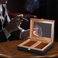 Umidificatori Humidor Umidificatore Scatola di Immagazzinaggio Idratante per Sigari Scatola per Sigari Portatile Idratante A umidità Costante Humidor con Tetto Apribile Trasparente Diviso