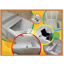 Vasca Da Bagno Caddy, Vasca Da Bagno Pieghevole Realizzato In Mensola Parapolvere Bagno Isolamento In PVC Può Essere Posizionato Sugli Scaffali Cremagliera IPad, 75 Centimetri Di Larghezza Bianche