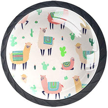 Lama Alpaca Cactus Pomelli per Porta Set di 4 Pomelli per Mobili Manopole per Cassetti Cucina Armadio Vetro