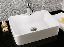 Lavabo da appoggio in ceramica, piccolo, ovale, colore bianco, 40,5 x 33 x 14,5 cm