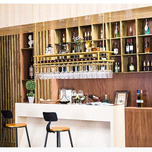 Oro Appesa Vino Rack Metallo, Ferro Appeso Titolare 30-60cm Regolabile In Altezza A Doppio Strato Di Vetro Vino, Con Bottiglia Di Vino Trogolo, Rack, Appeso Cremagliera Della Tazza ( Size : 120x30cm )