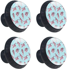 Rosa modello Tige blu Pomelli per Porta Set di 4 Pomelli per Mobili Manopole per Cassetti Cucina Armadio Vetro
