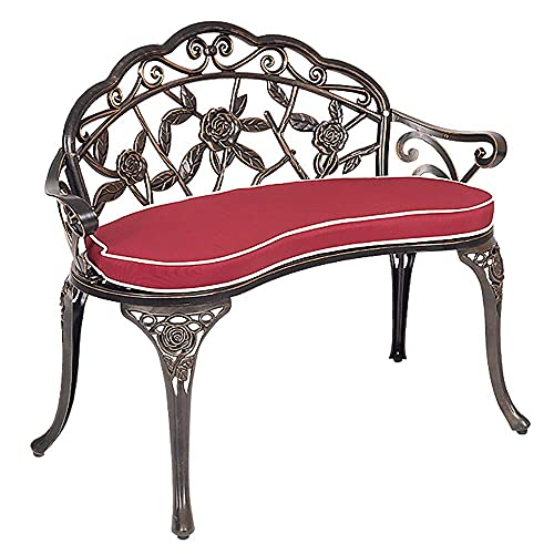 Panchine da giardino Panchina per il tempo libero all'aperto, Panchina da terrazza in ghisa resistente alle intemperie, Panchina da cortile con schienale e braccioli Panchine da giardino decorative