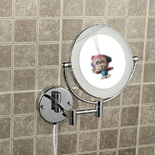 Specchio per il trucco Specchi da bagno Specchi ingrandimento Decorazione della parete Decorazione della parete Ottone rotondo LED Lighting Specchio illuminante Specchi per le donne Trucco Assistente