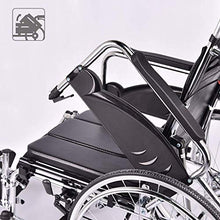 Sedia A Rotelle Pieghevole, Sedia A Rotelle Reclinabile Multifunzionale Completamente Sdraiata con Comò Carrello per Disabili per Anziani A Quattro Ruote A