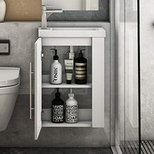 Mobili Bagno Bianco 45 cm Lavabo con Mobile Soft-Close Funzione Servizi igienici, bagni