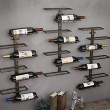 Isasar, cantinetta portabottiglie da parete stile retrò vintage per ristoranti, bar, per arredare Hold 7 bottles