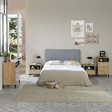 marcKonfort Testiera Rivestita in Tela Creta 160x60 cm Color Grigio, Imbottita con Spuma, rifinita con Effetto capitonné, 8 cm di Spessore, Include Hardware per Il Fissaggio alla Parete