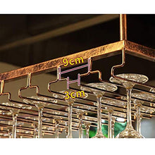 FAFZ Portavini Portabicchieri da Vino Rosso da Appendere, Portabottiglie da Soffitto in Metallo Regolabile, Espositore da Bar con Portabicchieri Alto (Size : 90cm)