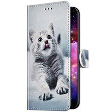 URFEDA Cover Compatibile con Samsung Galaxy A20e Custodia Pelle Cover Retro Flip Case Colorato Cover Portafoglio Magnetica Libro Cuore Custodia Libretto Antiurto Cover Supporto Stand Wallet Case Gatti