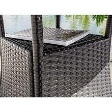 HLZY Tavolo in Vimini in Rattan mobili in Patio e Set Sedia, Tavolo da Giardino e sedie da Giardino all'aperto in Rattan Set tavolino da caffè con Conversazione per Giardino all'aperto