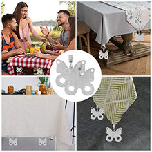 Yisscen Fermagli per tovaglie acciaio inossidabile, pesi per tovaglie con clip in acciaio, fermagli per tovaglie, ideali per la decorazione di matrimoni in giardino di famiglia, argento (8PCS)