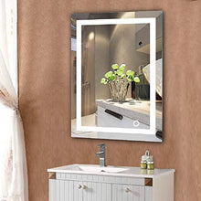 MOZUN Specchio per Illuminazione da Parete a Led da Bagno con Specchio per Il Trucco Dimmerabile Touch Screen Lcd Adatto per Bagno / Hotel / Famiglia