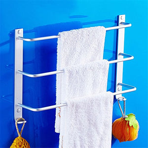 Portasciugamani in alluminio spazio portasciugamani a tre strati bagno portasciugamani pugno-libero portasciugamani bagno ciondolo hardware 50 cm