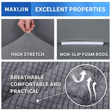 MAXIJIN Fodera per Divano Super Elasticizzata per 3 posti, 1 Pezzo Fodera per Divano Jacquard Protezione per mobili Cani Pet Friendly Fodera per Divano Aderente (3 Posto, Grigio Chiaro)