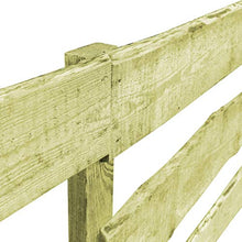 vidaXL 3x Legno di Pino Impregnato FSC Pannelli di Recinzione a 3 Sbarre Immarcescibile con Montanti Recinto Giardino Palizzata 510x120 cm