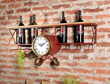 COLiJOL Portabottiglie da Vino a Parete e Porta Bicchiere da Vino, Mensola a Muro, Perfetto per Bar e Casa, 96 * 46,5 * 26,5 cm (Dimensioni: B),B