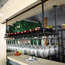 Wine Rack, Wine Rack Bar Butler Wine Dispenser Capovolto pensile orientabile Altezza bicchieri di vino di asciugatura del supporto della cremagliera della bottiglia dell'organizzatore e Calici di imma