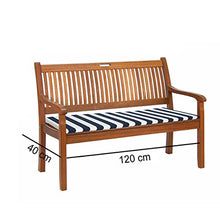 Morbidissimi Set 2 pz Cuscini per Panca Righe 40x120 cm per Esterno Giardino Q993 Blu