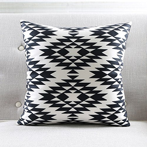 MEILING Bianco e Nero Nordic Geometrico a Righe Divano Cuscino Morbido camoscio Cuscino Decorativo tra i Cuscini del Modello (Colore : 45cm-with A Core)