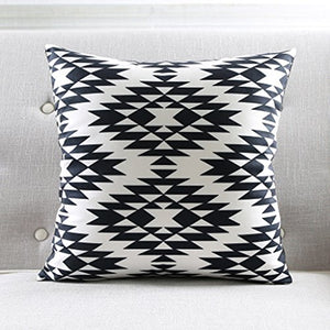 MEILING Bianco e Nero Nordic Geometrico a Righe Divano Cuscino Morbido camoscio Cuscino Decorativo tra i Cuscini del Modello (Colore : 45cm-with A Core)