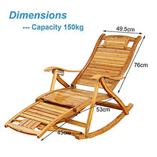 PAKUES-QO Lettini Pieghevoli Sedia da Giardino reclinabile Sedia Relax da Esterno Sedia a Dondolo in Legno Lettini da Sole Sedie a Sdraio Regolabili