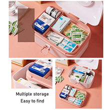 KUANDARM Scatola di plastica Armadietto Medicinali Multi-Strato Scatola per Medicinali Portatile Medica Cassetta di Pronto Pillola Stoccaggio Astuccio per Famiglia, Ufficio, Scuola